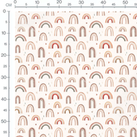 Tissu - Arcs-en-ciel et formes pastel
