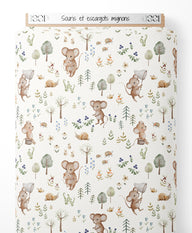 Tissu - Souris et escargots mignons