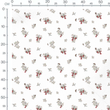 Tissu - Cerises et fleurs colorées