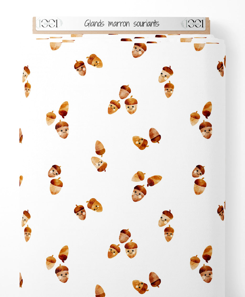 Tissu - Glands marron souriants