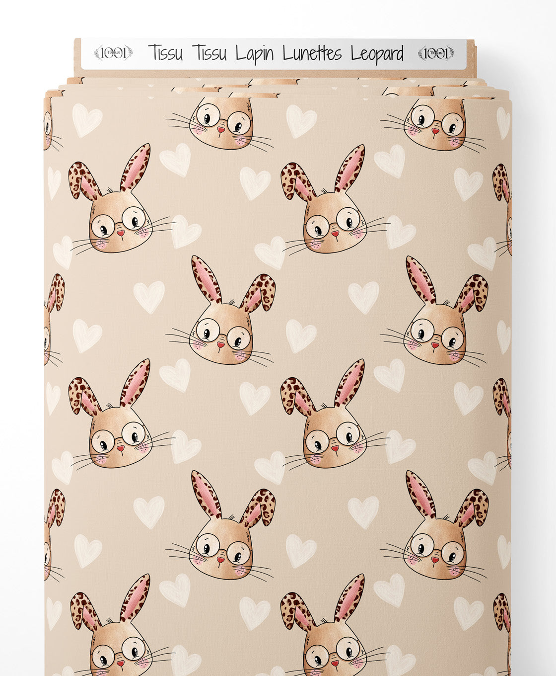 Tissu - Tissu Lapin Lunettes Leopard