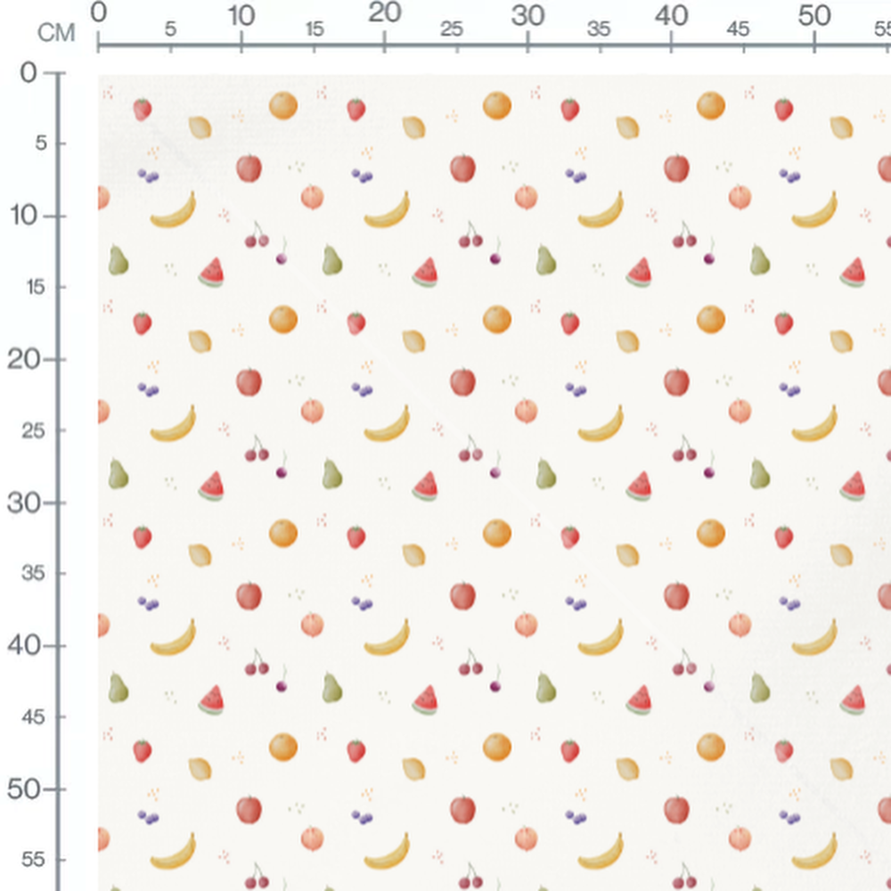 Tissu - Motif fruits aquarelle