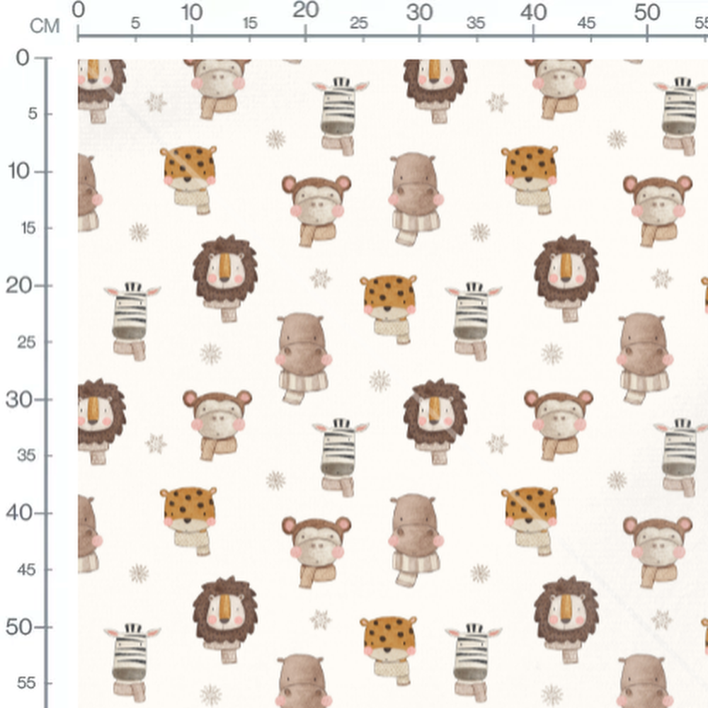 Tissu - Plantes et tubes sur fond bleu