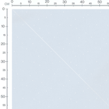 Tissu - Flocons blancs sur bleu