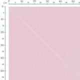 Tissu - Pois blancs subtils sur rose