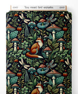 Tissu - renard foret enchantee
