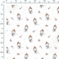 Tissu - Ours polaires sur blanc