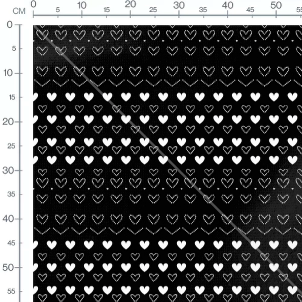 Tissu - Tissu Coeur Pois Contraste