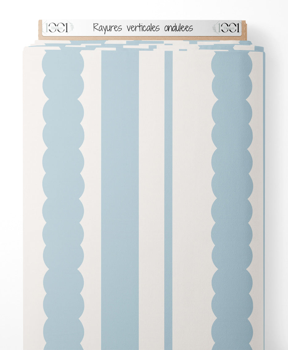 Tissu - Rayures verticales ondulées