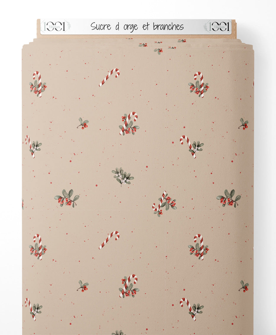 Tissu - Sucre d'orge et branches