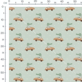 Tissu - Crocodiles sur fond vert