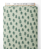Tissu - Sapin foncé sur vert clair