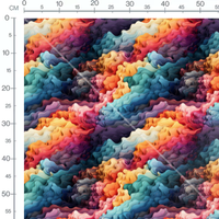 Tissu - Nuages Abstraits Multicolores
