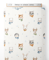 Tissu - Animaux en écharpes colorées