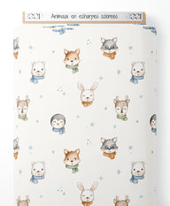 Tissu - Animaux en écharpes colorées