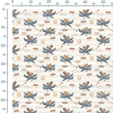 Tissu - Écureuils pilotes en avion