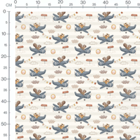 Tissu - Plantes en pots souriantes