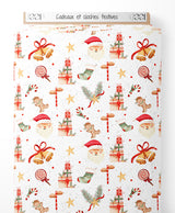 Tissu - Cadeaux et cloches festives