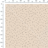 Tissu - Pois noirs variés sur beige