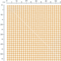 Tissu - Carreaux orange et crème