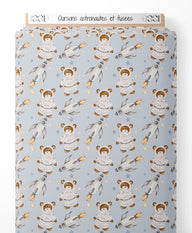 Tissu - Oursons astronautes et fusées