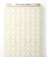 Tissu - Motif branches blanches