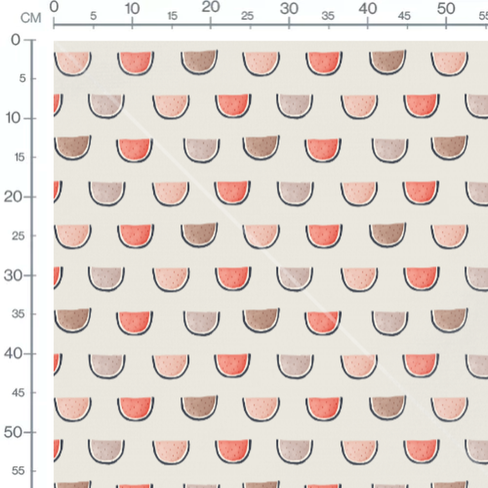Tissu - Demi-pastèques aquarelle