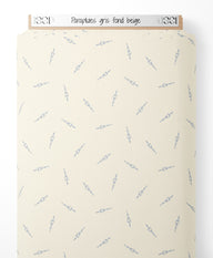 Tissu - Parapluies gris sur fond beige