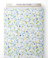 Tissu - Mosaïque bleue et verte