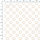 Tissu - Cercle de feuilles beiges