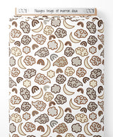 Tissu - Nuages beige et marron doux