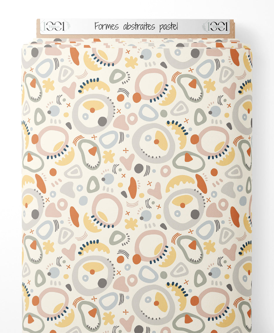 Tissu - Formes abstraites pastel