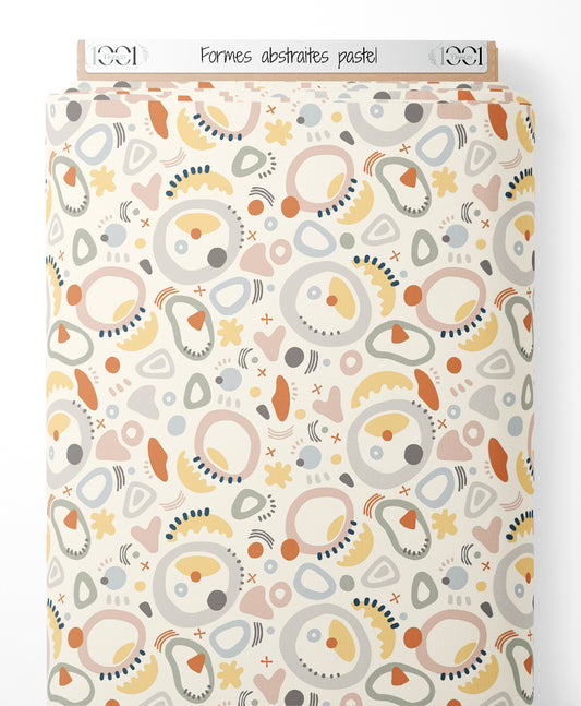 Tissu - Formes abstraites pastel