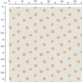 Tissu - Bretzels dorés et sel blanc