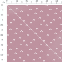 Tissu - Arcs blancs sur rose mauve