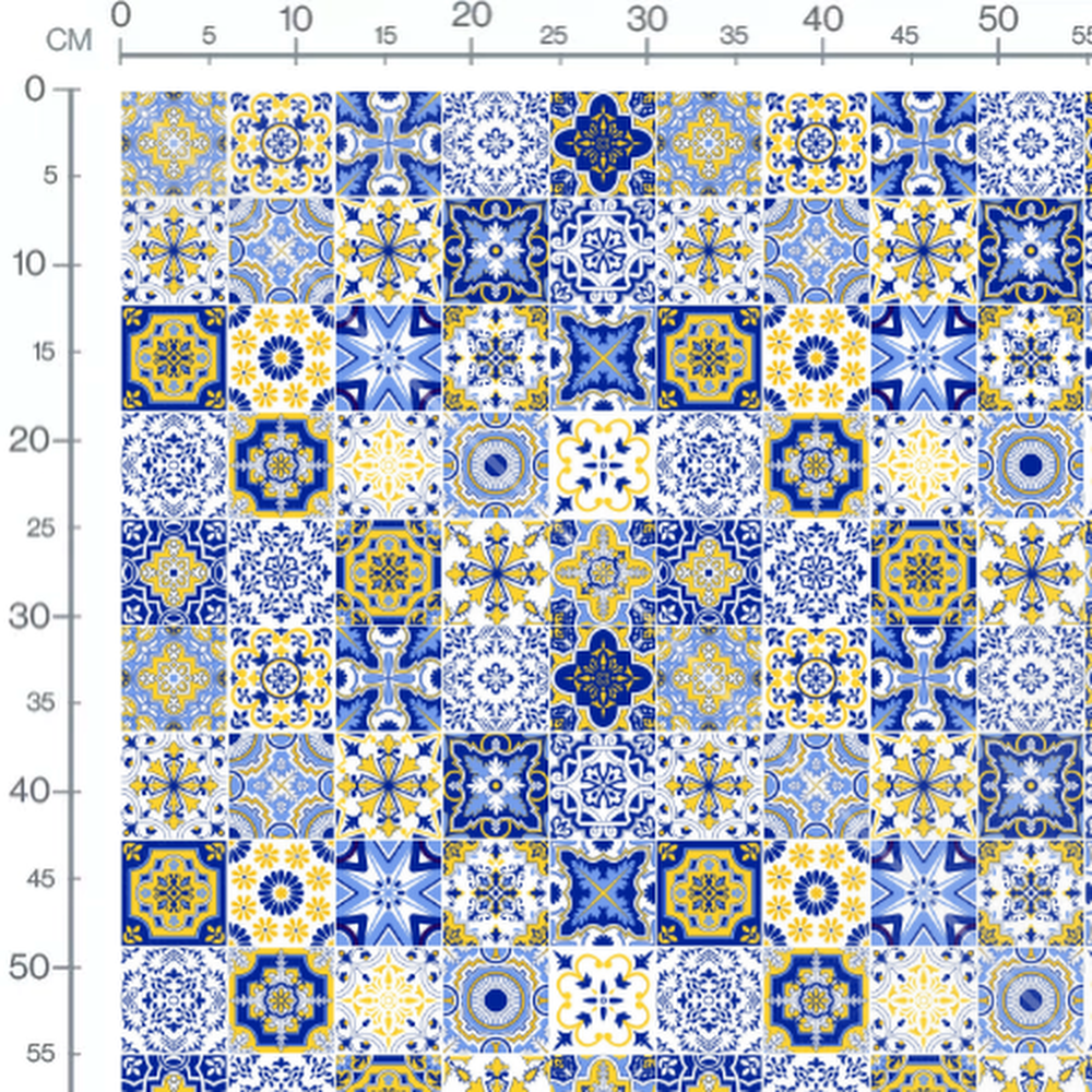 Tissu - Carreaux mosaïque dynamique