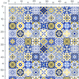 Tissu - Carreaux mosaïque dynamique