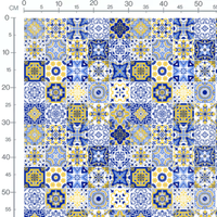 Tissu - Carreaux mosaïque dynamique