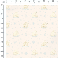 Tissu - Ours polaires sur beige