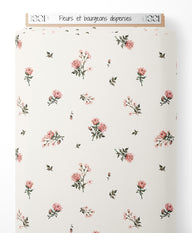 Tissu - Fleurs et bourgeons dispersés