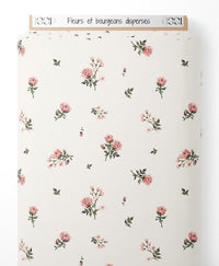 Tissu - Fleurs et bourgeons dispersés