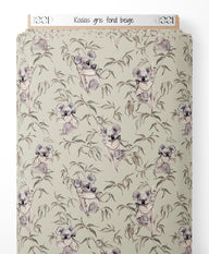 Tissu - Koalas gris sur fond beige