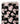 Tissu - Souris blanches sur fond noir