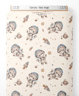 Tissu - Oursons sur fond beige