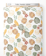 Tissu - Feuilles tropicales colorées