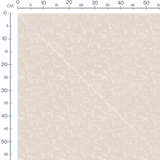Tissu - Silhouettes blanches sur beige
