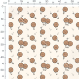 Tissu - Raquettes souriantes et balles