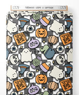 Tissu - Halloween coloré à carreaux