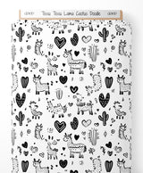 Tissu - Tissu Lama Cactus Doodle