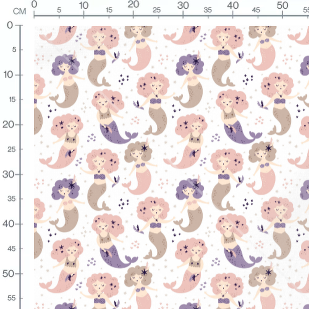 Tissu - Sirènes pastel joyeuses